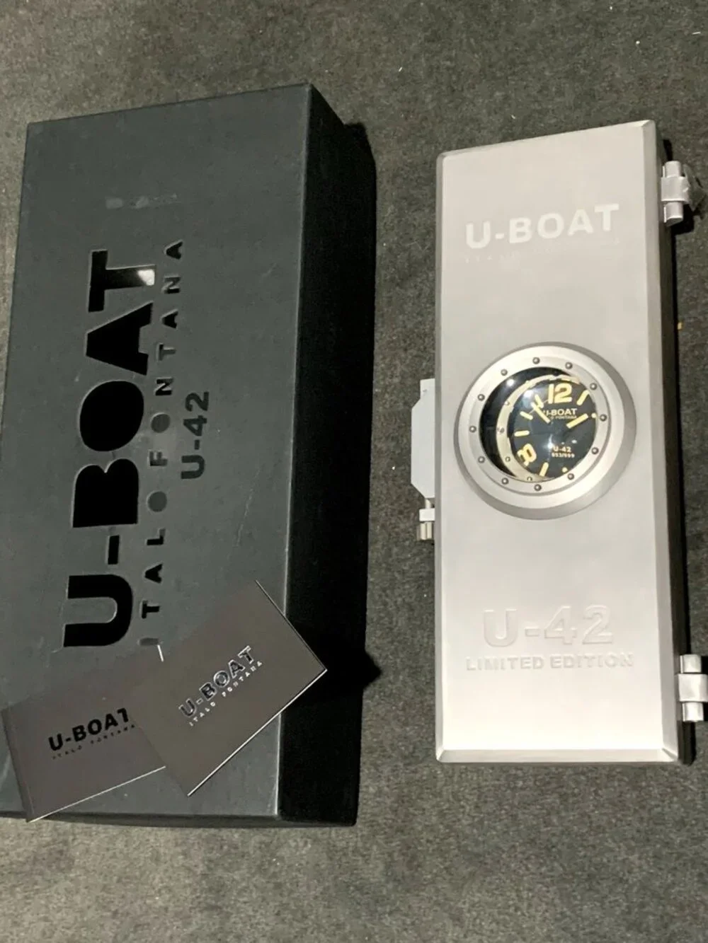 U-Boat U-42 Men's Watch Titanium Case Lefty Automatic Limited Edition 53mm + Box
